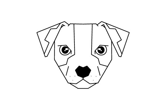 Download Polygon Dog Head Line Art - Line art Collection