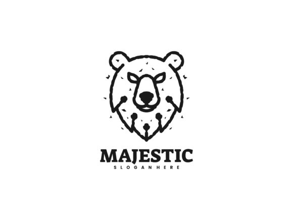 Download Majestic Bear Line Art Logo - Line art Collection
