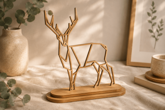 Download Deer Line Art Laser Cut SVG - Line art Collection