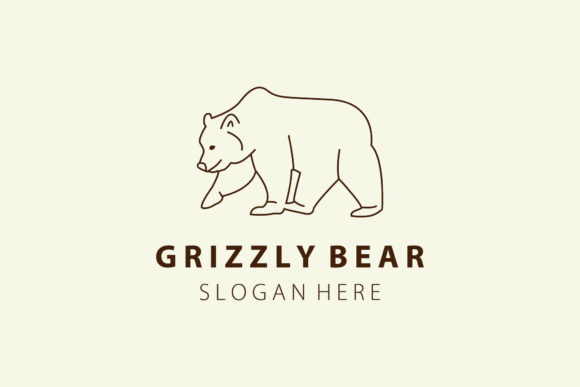 Download Grizzly Bear Line Art Logo Illustration - Line art Collection