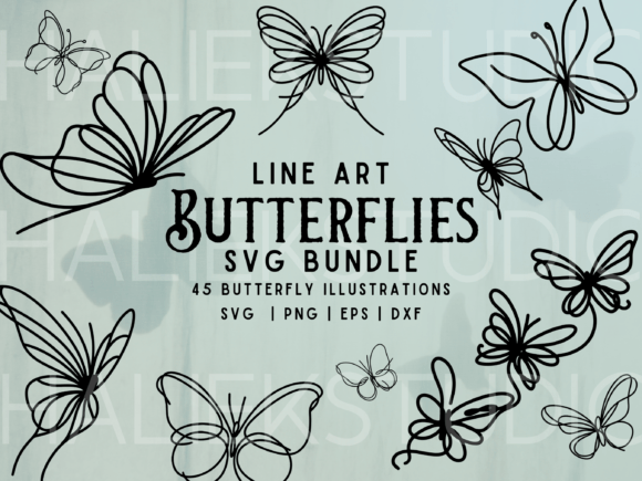 Download Line Art Butterfly SVG Illustrations - Line art Collection