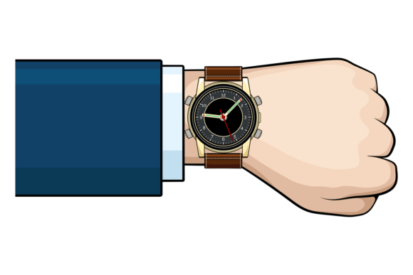 Download Wrist Watch on Businessman Hand. Work Ti - Premium Resources