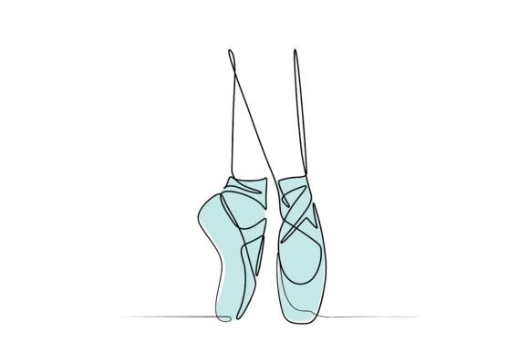 Download Ballet Dancing Shoes Line Art - Line art Collection